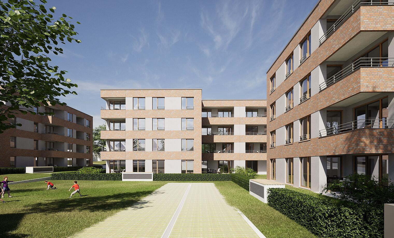 Wohnbebauung Tunnelweg Husum Neubau einer Wohnbebauung mit 112 WE und Tiefagarage