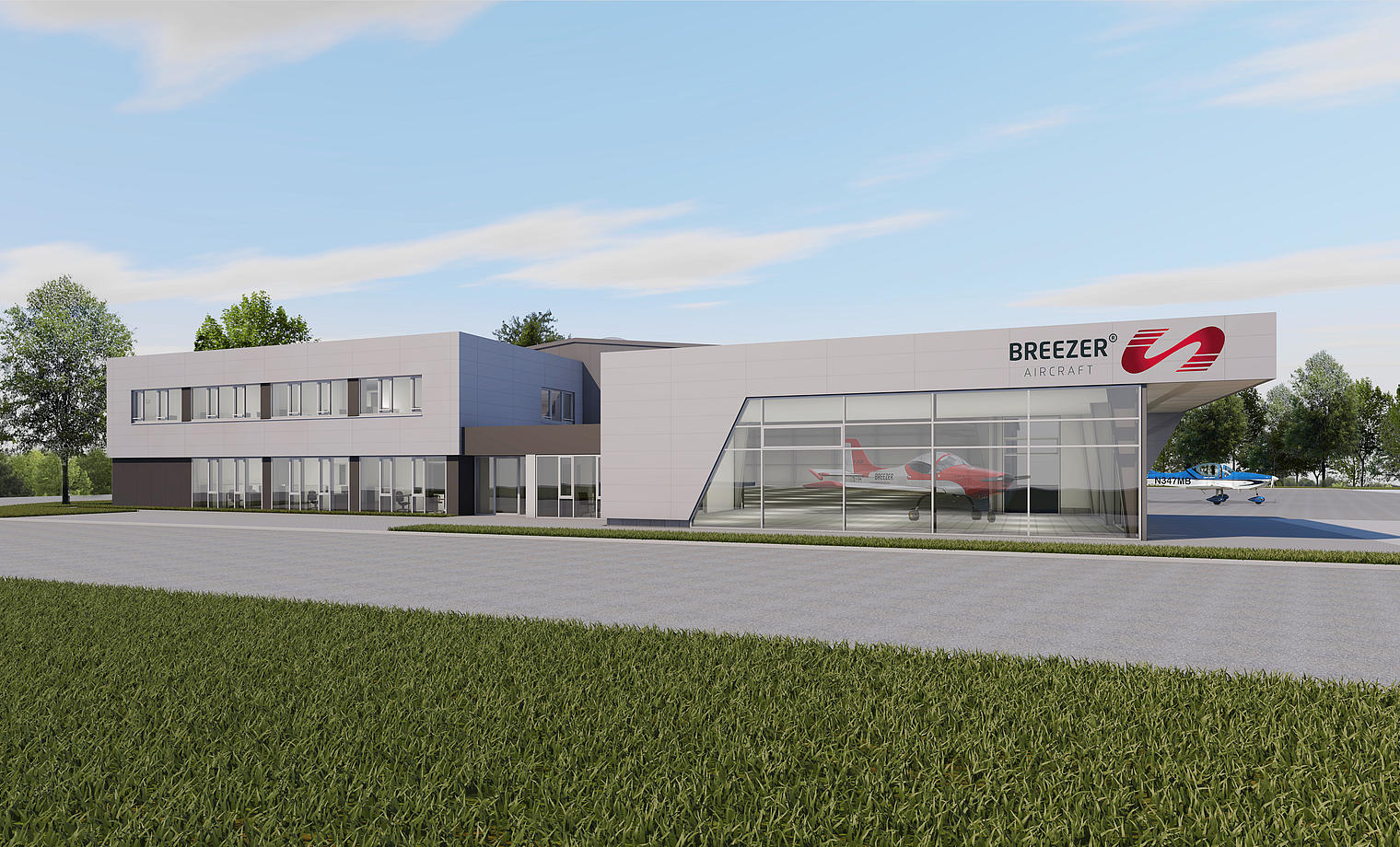 Breezer Aircraft Neubau eines Büro- und Produktionsgebäudes